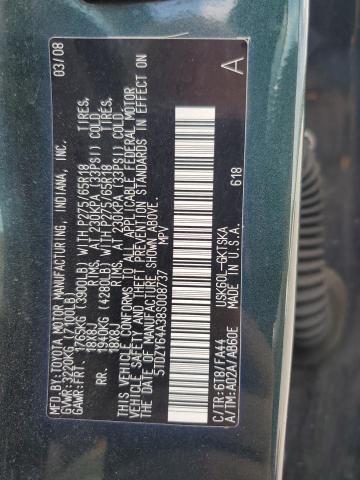 Photo 12 VIN: 5TDZY64A38S008737 - TOYOTA SEQUOIA 