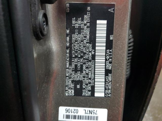 Photo 12 VIN: 5TDZY68A48S008322 - TOYOTA SEQUOIA LI 