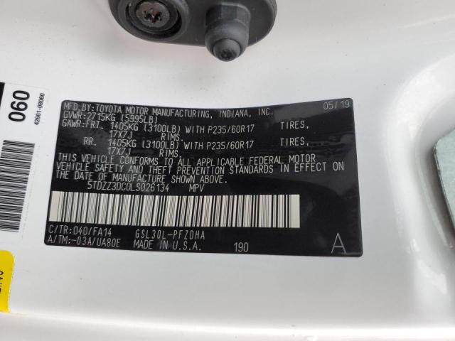 Photo 13 VIN: 5TDZZ3DC0LS026134 - TOYOTA SIENNA L 