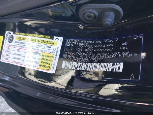 Photo 8 VIN: 5TDZZ3DC5LS066578 - TOYOTA SIENNA 