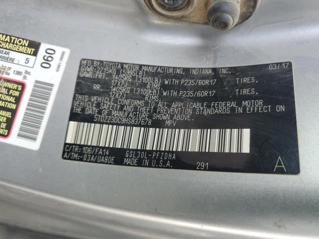 Photo 12 VIN: 5TDZZ3DC9HS837678 - TOYOTA SIENNA 