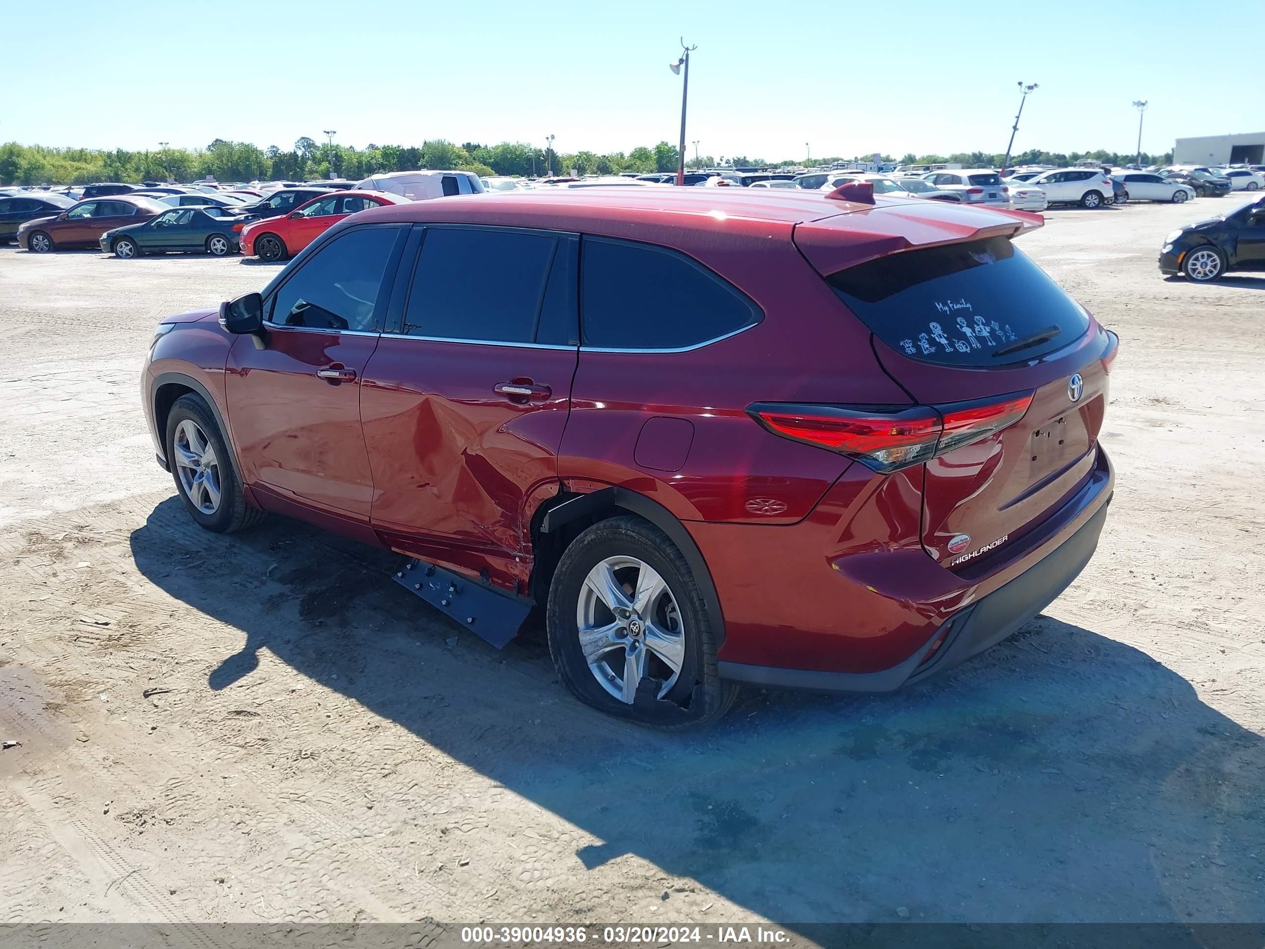 Photo 2 VIN: 5TDZZRAH1LS007370 - TOYOTA HIGHLANDER 