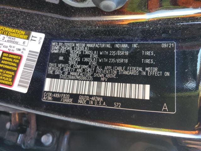 Photo 11 VIN: 5TDZZRAH7MS086335 - TOYOTA HIGHLANDER 