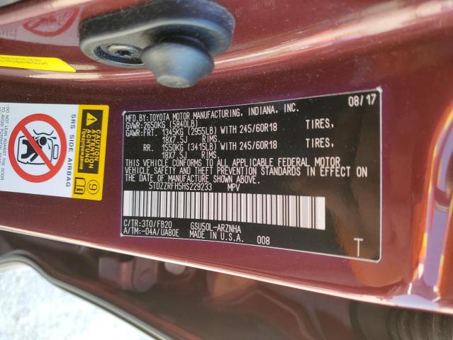 Photo 12 VIN: 5TDZZRFH5HS229233 - TOYOTA HIGHLANDER 