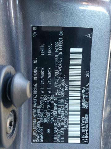 Photo 13 VIN: 5TDZZRFH8KS363113 - TOYOTA HIGHLANDER 