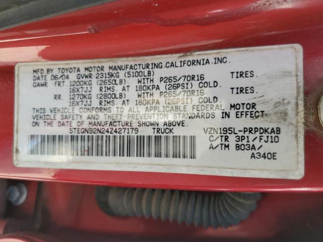 Photo 11 VIN: 5TEGN92N24Z427179 - TOYOTA TACOMA DOU 