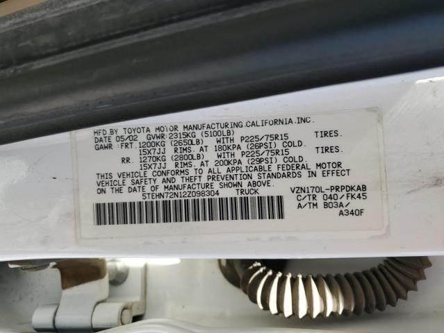 Photo 12 VIN: 5TEHN72N12Z098304 - TOYOTA TACOMA DOU 