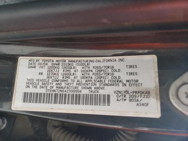 Photo 11 VIN: 5TEHN72N84Z399994 - TOYOTA TACOMA DOU 