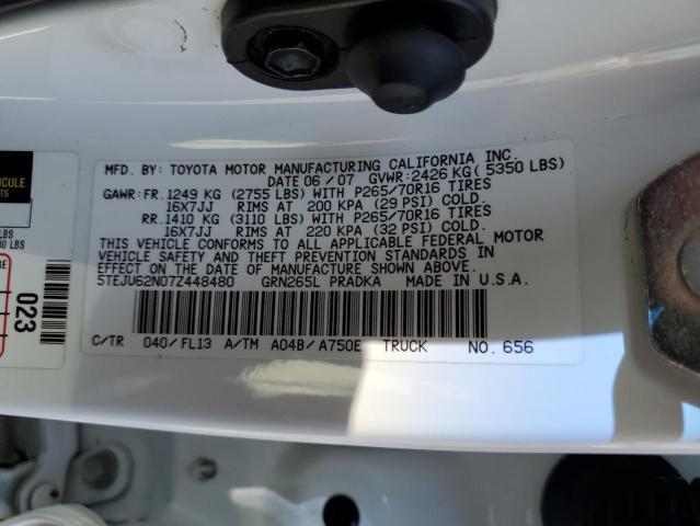 Photo 12 VIN: 5TEJU62N07Z448480 - TOYOTA TACOMA 