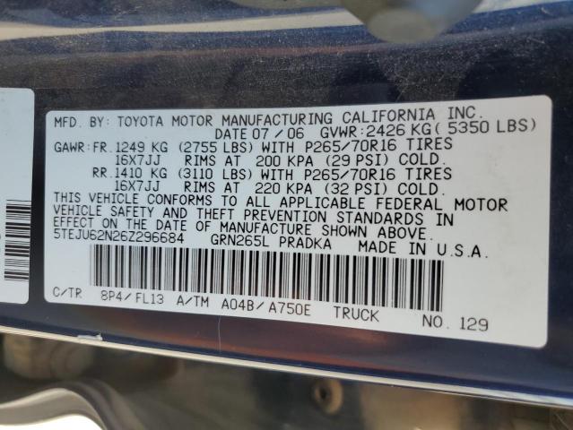 Photo 11 VIN: 5TEJU62N26Z296684 - TOYOTA TACOMA DOU 