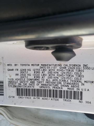 Photo 12 VIN: 5TEJU62NX7Z414479 - TOYOTA TACOMA DOU 