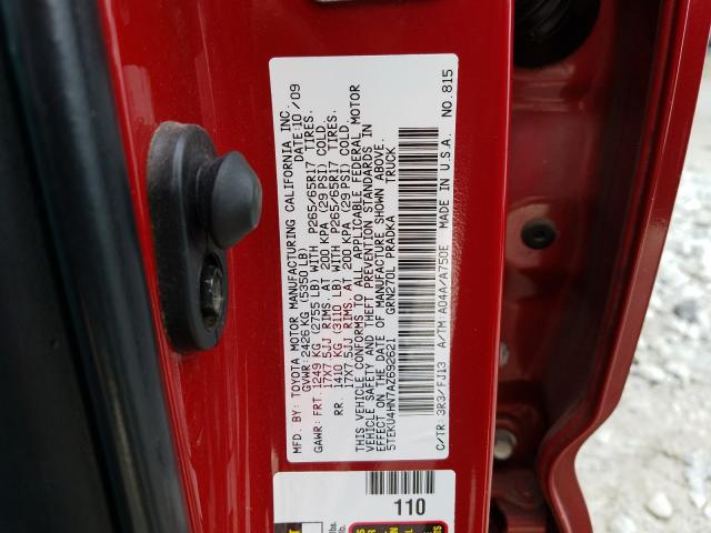 Photo 9 VIN: 5TEKU4HN7AZ692621 - TOYOTA TACOMA DOU 