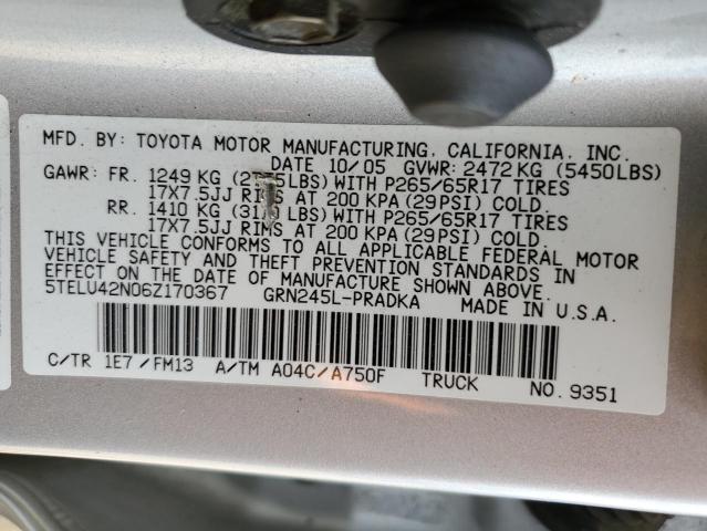 Photo 11 VIN: 5TELU42N06Z170367 - TOYOTA TACOMA DOU 