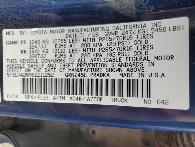 Photo 11 VIN: 5TELU42N36Z211252 - TOYOTA TACOMA 