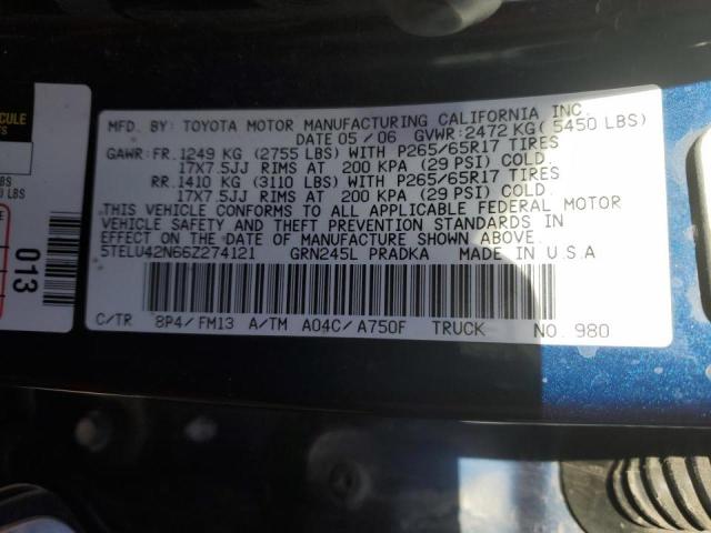 Photo 11 VIN: 5TELU42N66Z274121 - TOYOTA ALL MODELS 