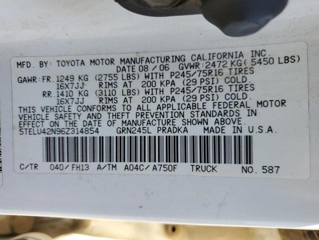 Photo 11 VIN: 5TELU42N96Z314854 - TOYOTA TACOMA DOU 