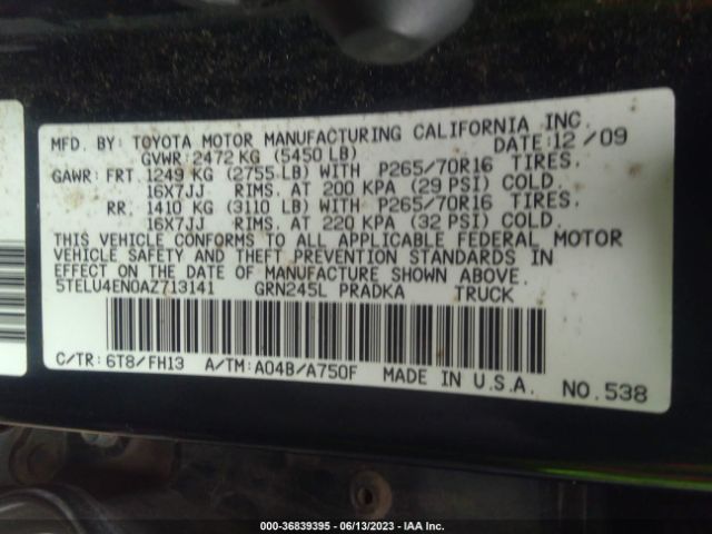 Photo 8 VIN: 5TELU4EN0AZ713141 - TOYOTA TACOMA 