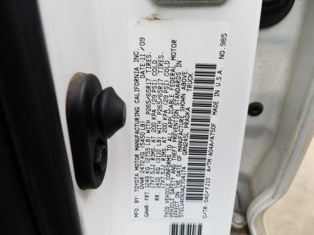 Photo 9 VIN: 5TELU4EN3AZ704174 - TOYOTA TACOMA DOU 