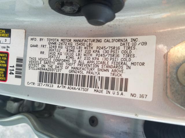 Photo 9 VIN: 5TELU4EN4AZ697137 - TOYOTA TACOMA DOU 