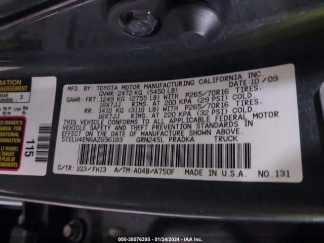 Photo 8 VIN: 5TELU4EN6AZ696183 - TOYOTA TACOMA 