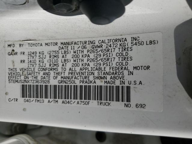 Photo 11 VIN: 5TEMU52NX7Z363928 - TOYOTA TACOMA DOU 