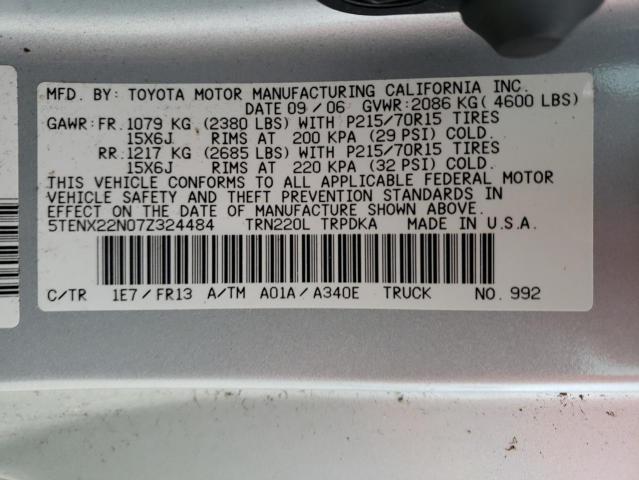 Photo 10 VIN: 5TENX22N07Z324484 - TOYOTA TACOMA 