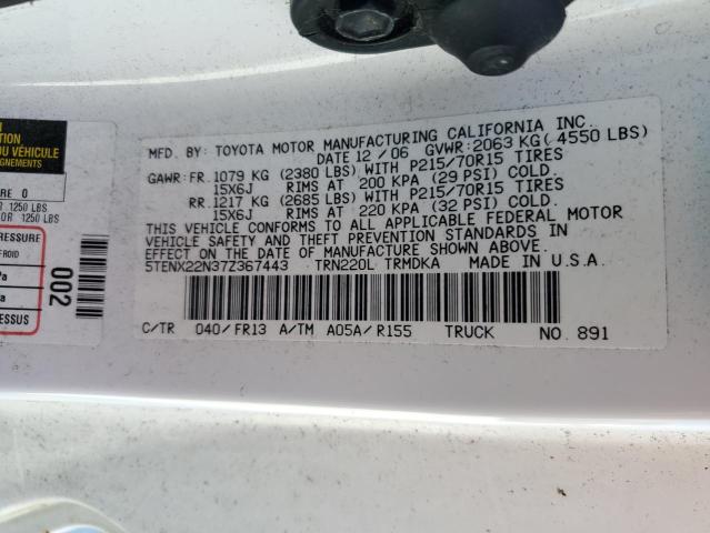 Photo 11 VIN: 5TENX22N37Z367443 - TOYOTA TACOMA 