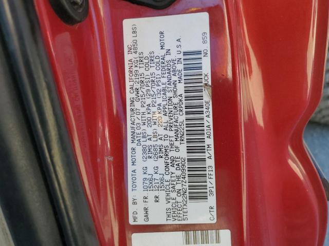 Photo 11 VIN: 5TETX22N27Z409902 - TOYOTA TACOMA ACC 