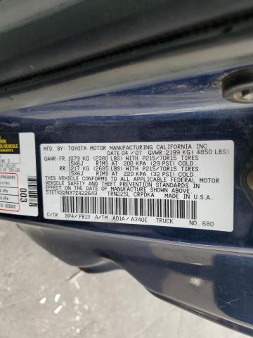 Photo 11 VIN: 5TETX22N37Z422643 - TOYOTA TACOMA ACC 