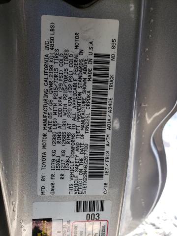 Photo 11 VIN: 5TETX22N46Z267700 - TOYOTA TACOMA ACC 