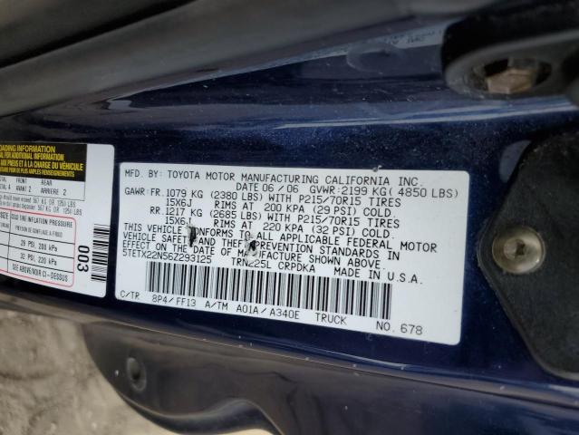 Photo 12 VIN: 5TETX22N56Z293125 - TOYOTA TACOMA ACC 