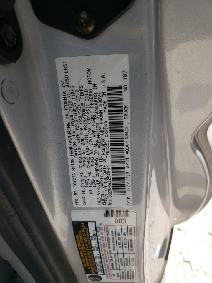 Photo 11 VIN: 5TETX22N66Z254897 - TOYOTA TACOMA ACC 