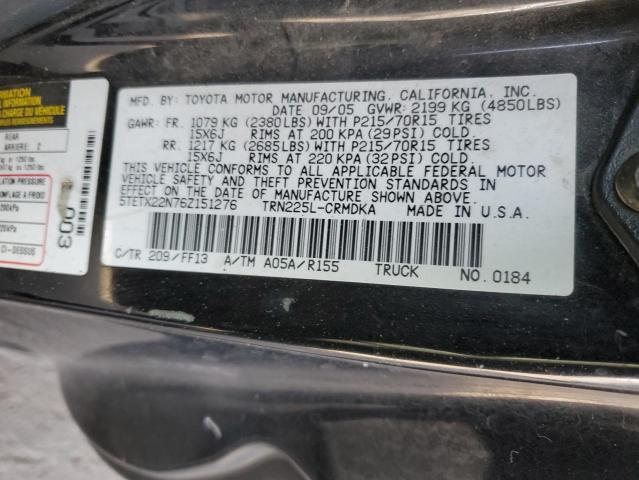 Photo 11 VIN: 5TETX22N76Z151276 - TOYOTA TACOMA ACC 