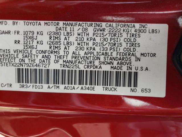 Photo 11 VIN: 5TETX22N79Z646727 - TOYOTA TACOMA 