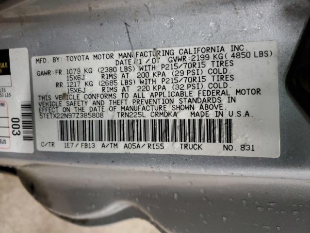 Photo 11 VIN: 5TETX22N97Z385808 - TOYOTA TACOMA 