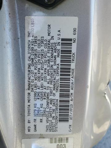 Photo 11 VIN: 5TETX22NX7Z385834 - TOYOTA TACOMA ACC 