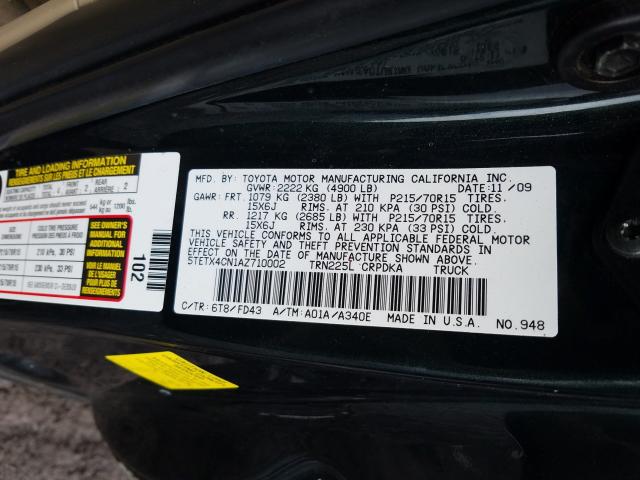 Photo 9 VIN: 5TETX4CN1AZ710002 - TOYOTA TACOMA ACC 