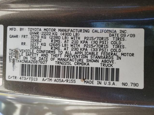 Photo 11 VIN: 5TETX4CN6AZ687607 - TOYOTA TACOMA ACC 