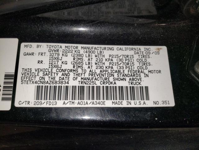 Photo 9 VIN: 5TETX4CN8AZ683834 - TOYOTA TACOMA ACC 