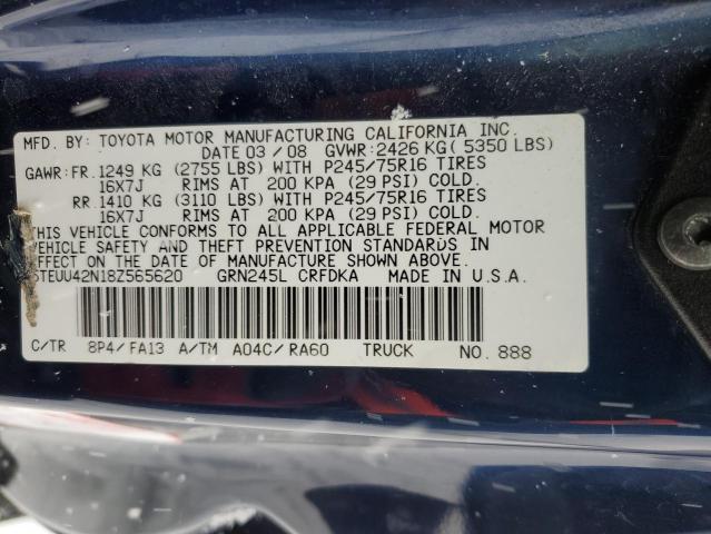 Photo 11 VIN: 5TEUU42N18Z565620 - TOYOTA TACOMA ACC 