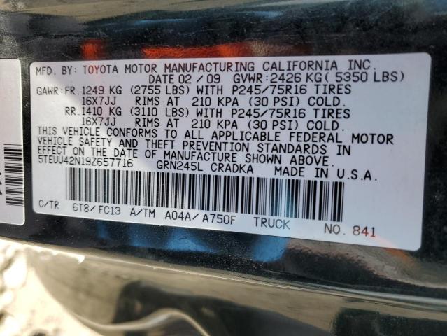 Photo 11 VIN: 5TEUU42N19Z657716 - TOYOTA TACOMA 