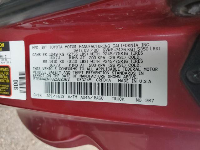 Photo 11 VIN: 5TEUU42N38Z562363 - TOYOTA TACOMA ACC 