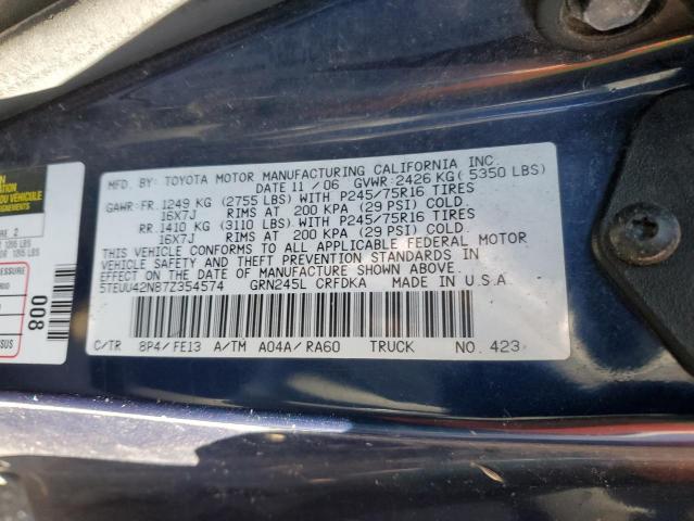 Photo 11 VIN: 5TEUU42N87Z354574 - TOYOTA TACOMA ACC 