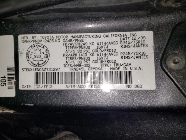 Photo 11 VIN: 5TEUX4EN0AZ721297 - TOYOTA TACOMA ACC 