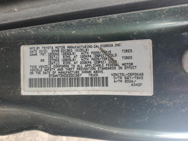 Photo 12 VIN: 5TEWN72N02Z001567 - TOYOTA TACOMA XTR 