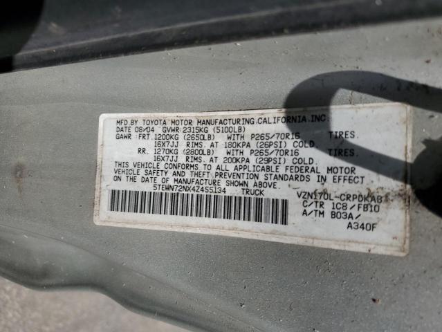 Photo 11 VIN: 5TEWN72NX4Z455134 - TOYOTA TACOMA 