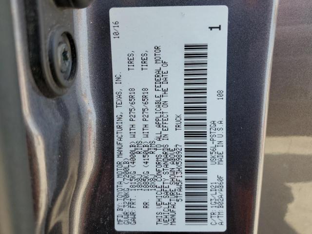 Photo 11 VIN: 5TFAW5F13HX598927 - TOYOTA TUNDRA 