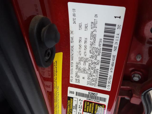 Photo 9 VIN: 5TFAX5GN1JX132076 - TOYOTA TACOMA DOU 