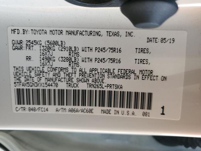 Photo 11 VIN: 5TFAX5GN3KX154470 - TOYOTA TACOMA DOU 