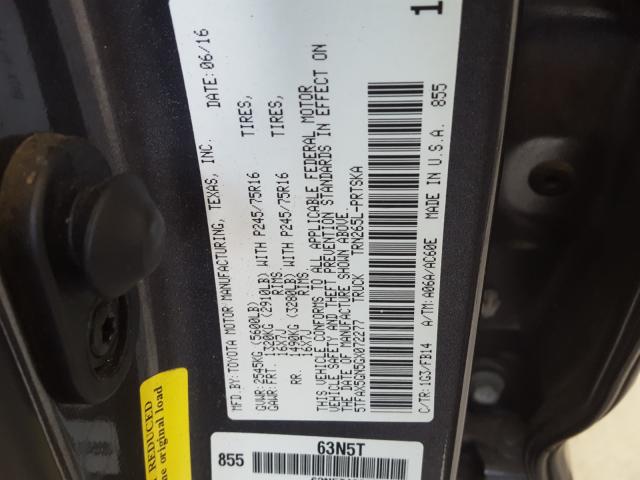 Photo 9 VIN: 5TFAX5GN5GX072277 - TOYOTA TACOMA DOU 